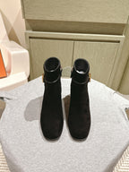 HM Jill Ankle Boot 65mm Black Suede  974679