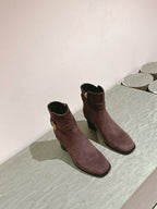HM Jill Ankle Boot 65mm Brown Chocolate Suede 974680