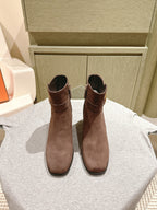 HM Jill Ankle Boot 65mm Brown Chocolate Suede 974680