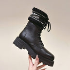 CD Ankle Boots In Black Calfskin With Wool Fleece Lining 995819