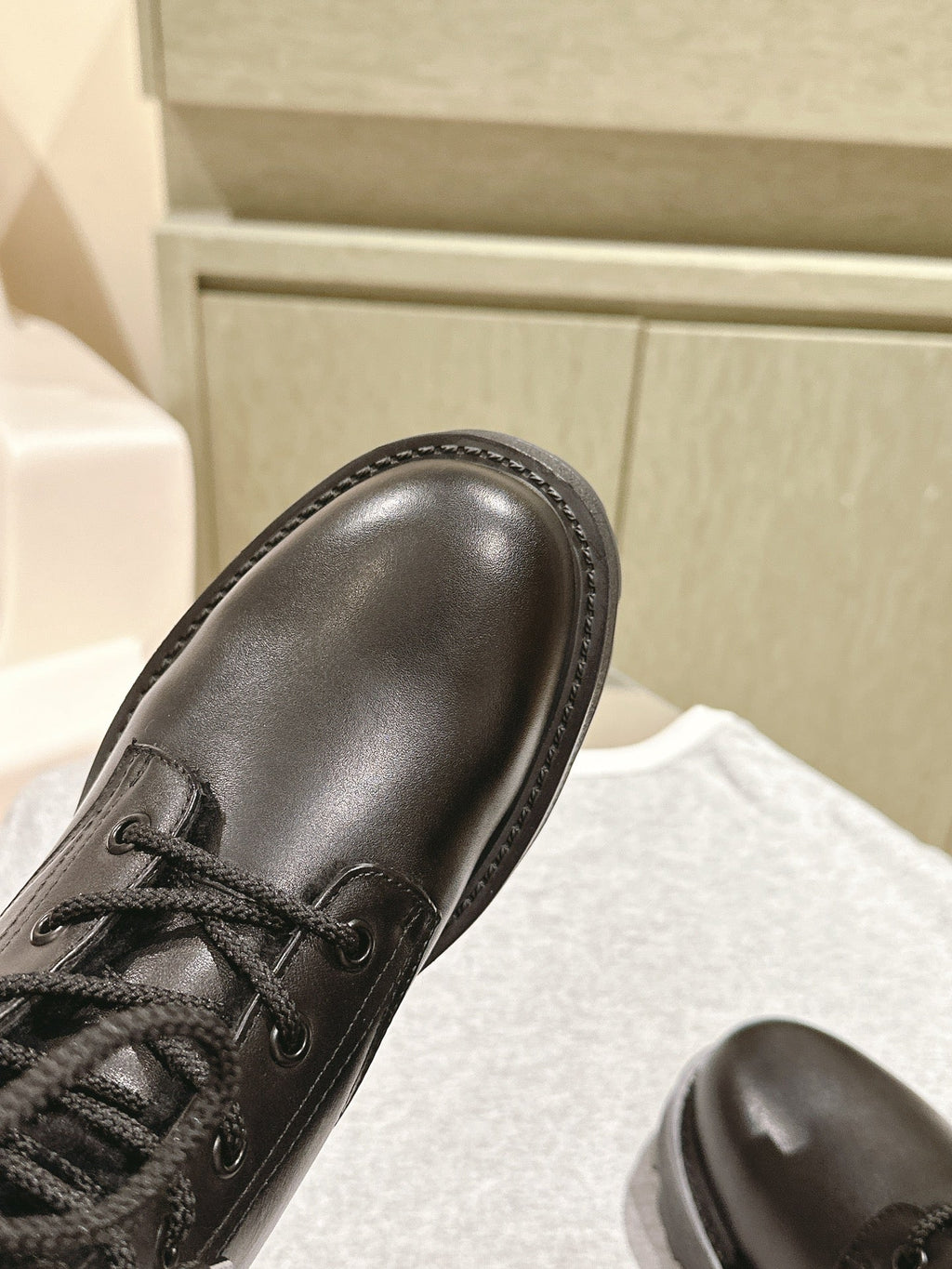 CD Ankle Boots In Black Calfskin With Wool Fleece Lining 995819