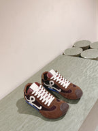 Loewe 2025 Ballet Runner 2.0 Sneaker Brown White Suede 556040