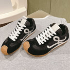 Loewe 2025 Ballet Runner 2.0 Sneaker Black White Suede 556041