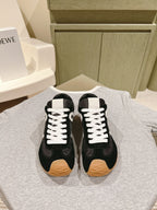 Loewe 2025 Ballet Runner 2.0 Sneaker Black White Suede 556041