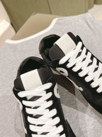 Loewe 2025 Ballet Runner 2.0 Sneaker Black White Suede 556041