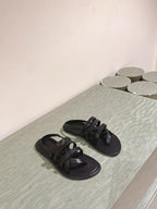 The Row Line Sandals Black Sheepskin 451280