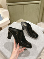 Prada Mules 85mm Black Patent Leather 449617