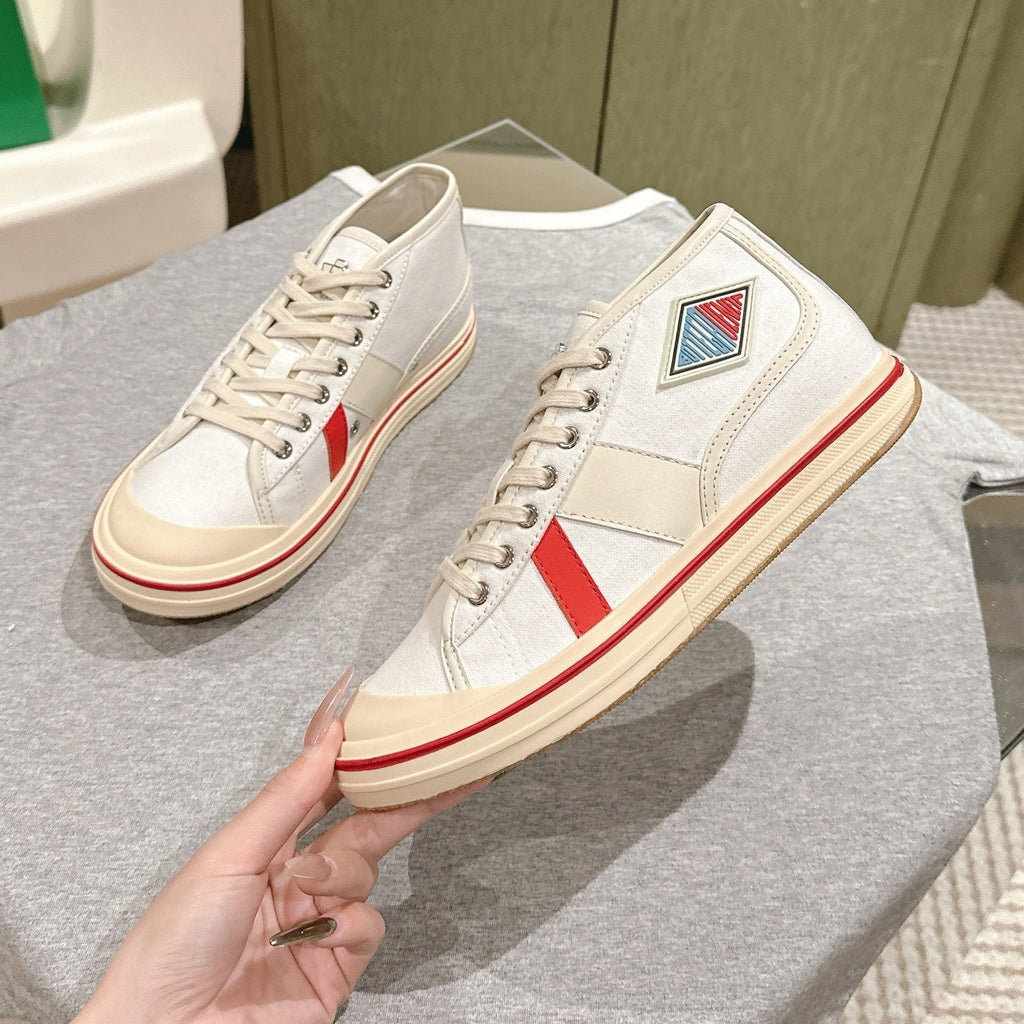 BV Eliot Sneaker White/Sea salt Cotton Calfskin 446197