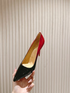 CL 25s So Kate Pumps 95mm Black Mix Red Patent Leather 446679