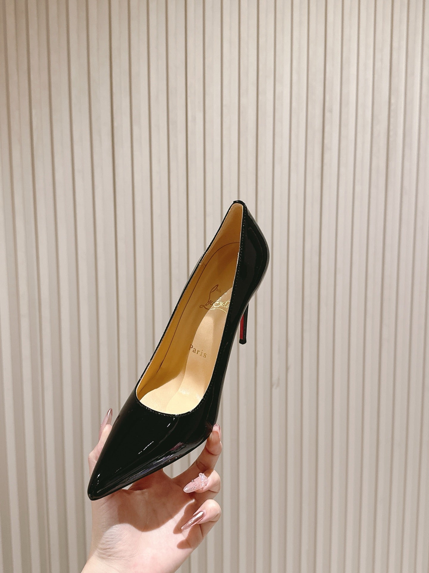 CL 25s So Kate Pumps 95mm Black Patent Leather 446681