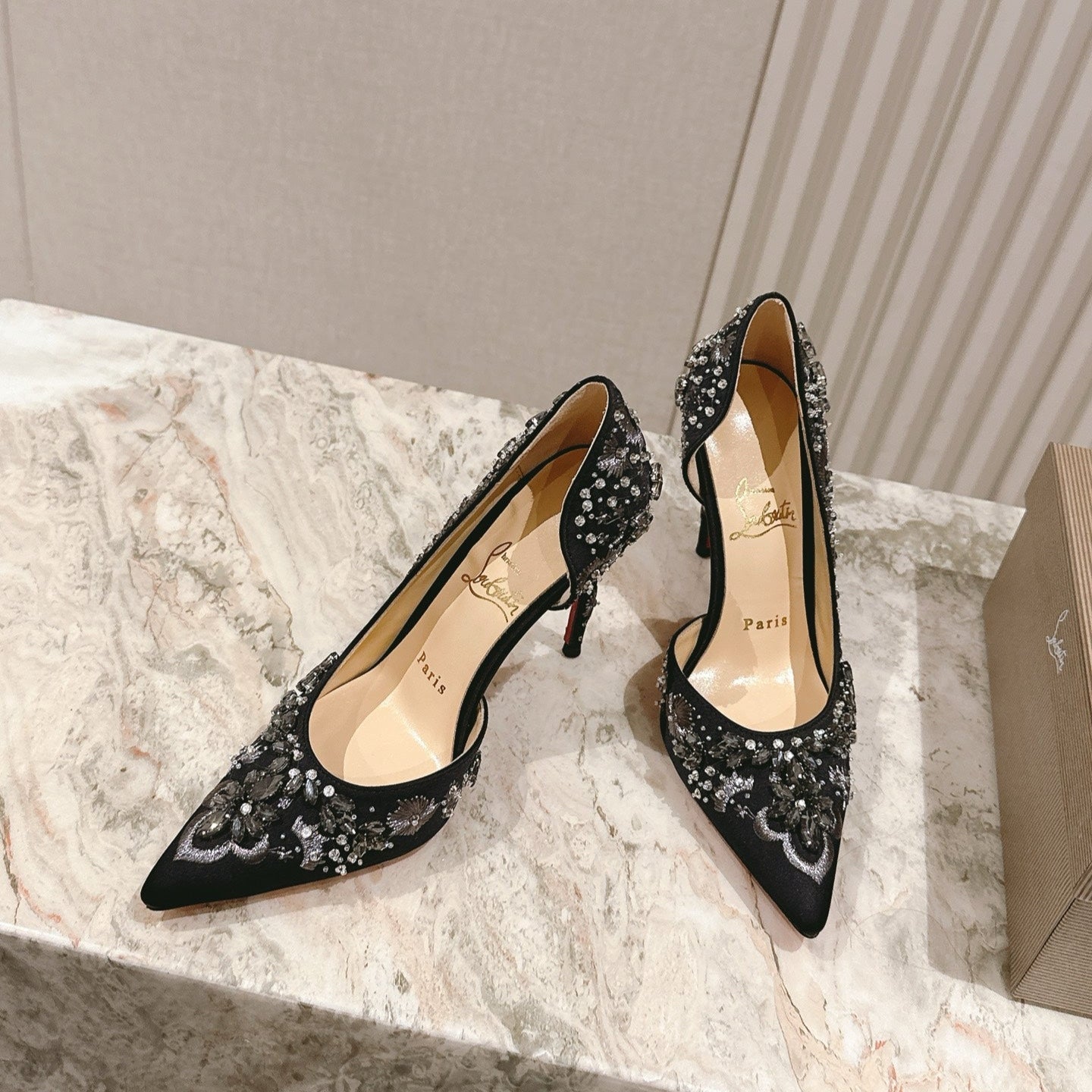CL 25 Embellished Pumps Black Imported   Special 346313