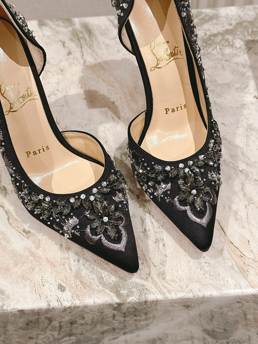 CL 25 Embellished Pumps Black Imported   Special 346313