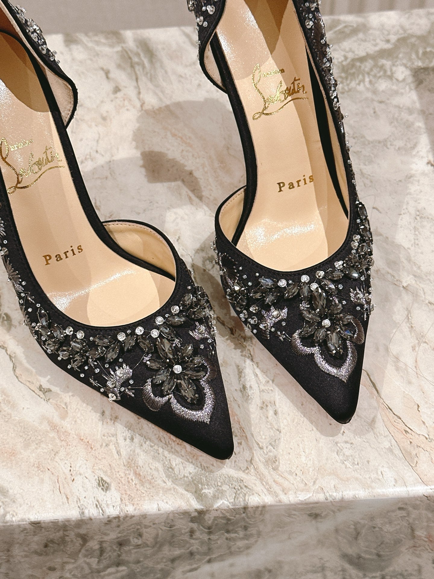 CL 25 Embellished Pumps Black Imported   Special 346313
