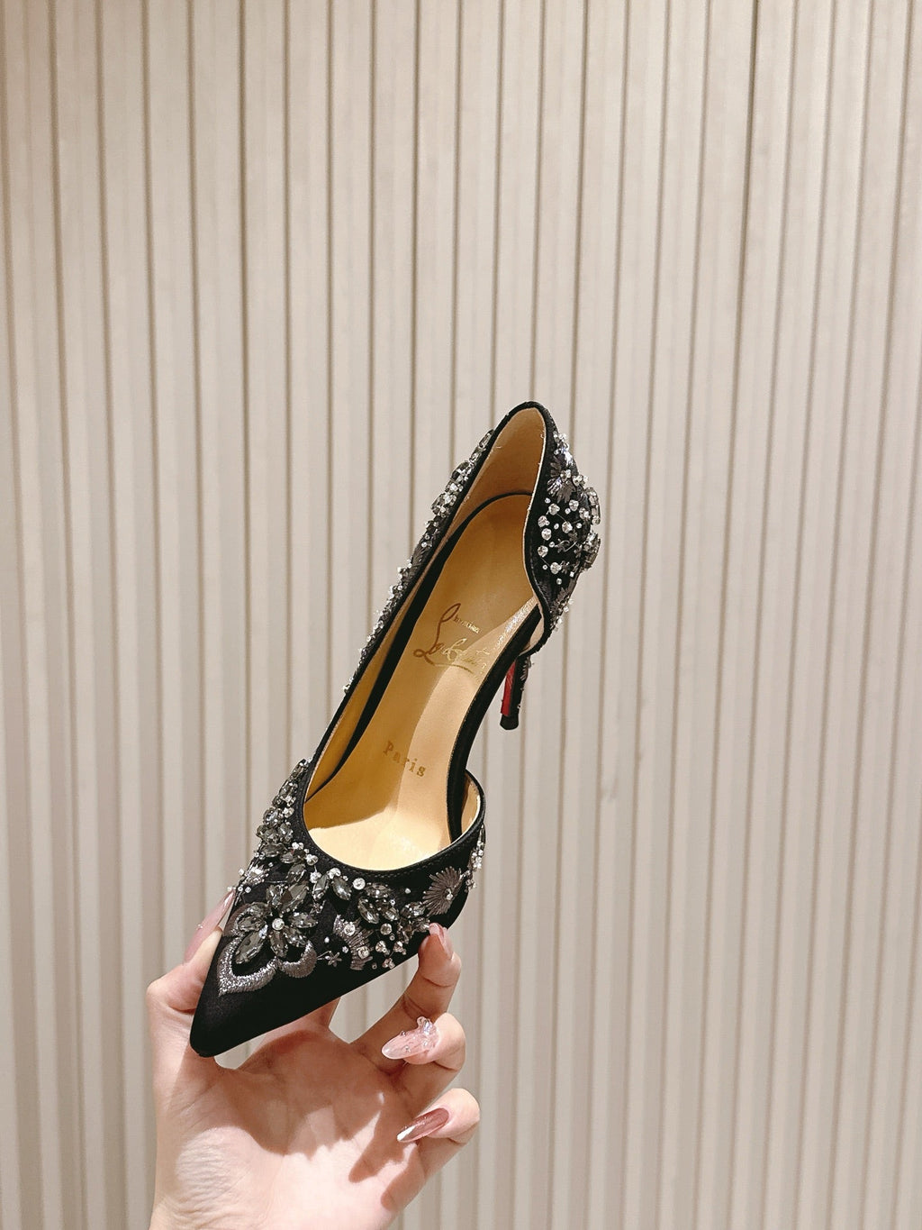 CL 25 Embellished Pumps Black Imported   Special 346313