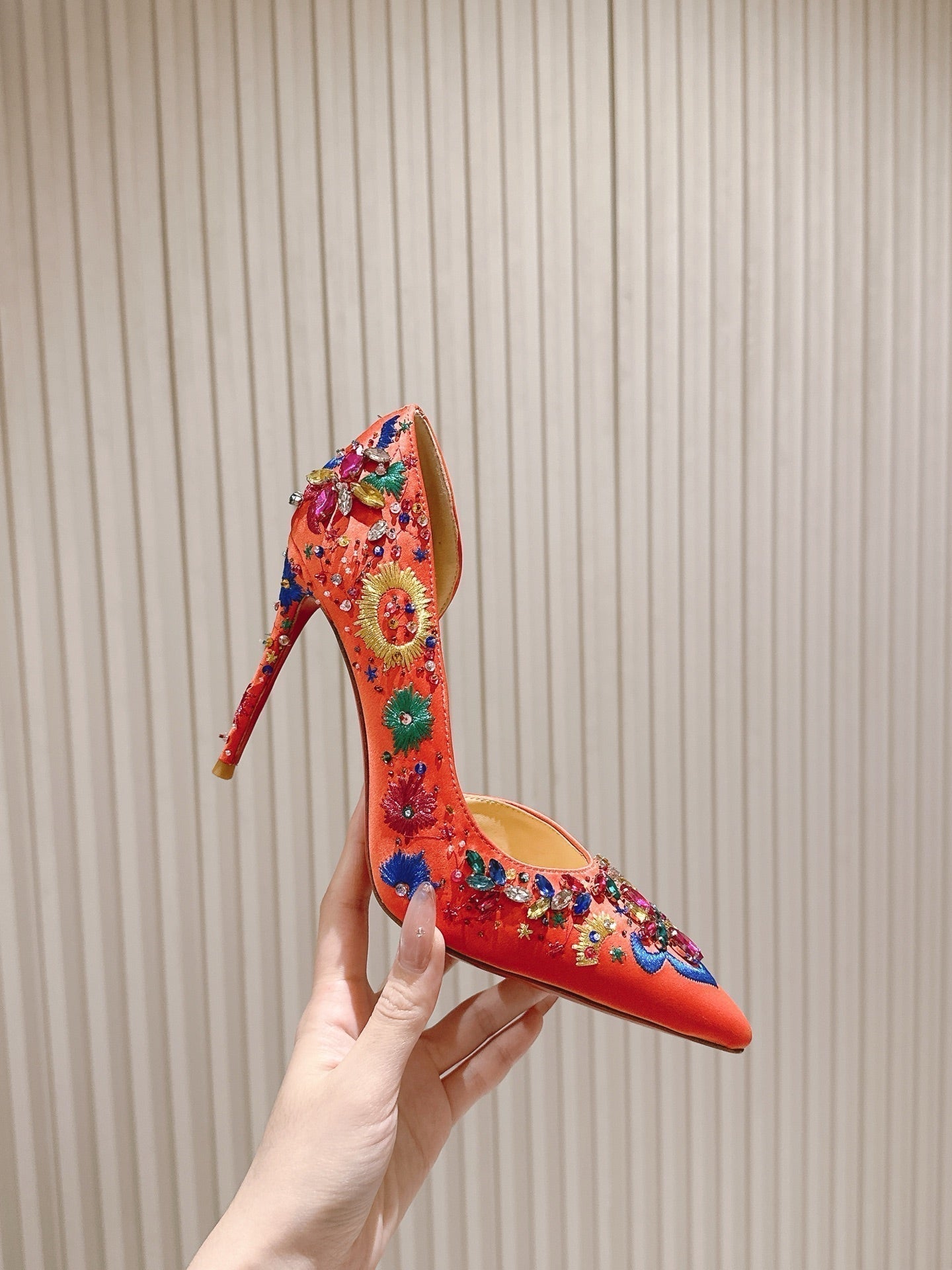 CL 25 Embellished Pumps Red Imported   Special 346314