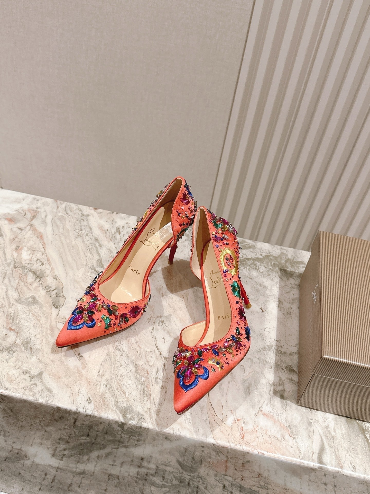 CL 25 Embellished Pumps Red Imported   Special 346314