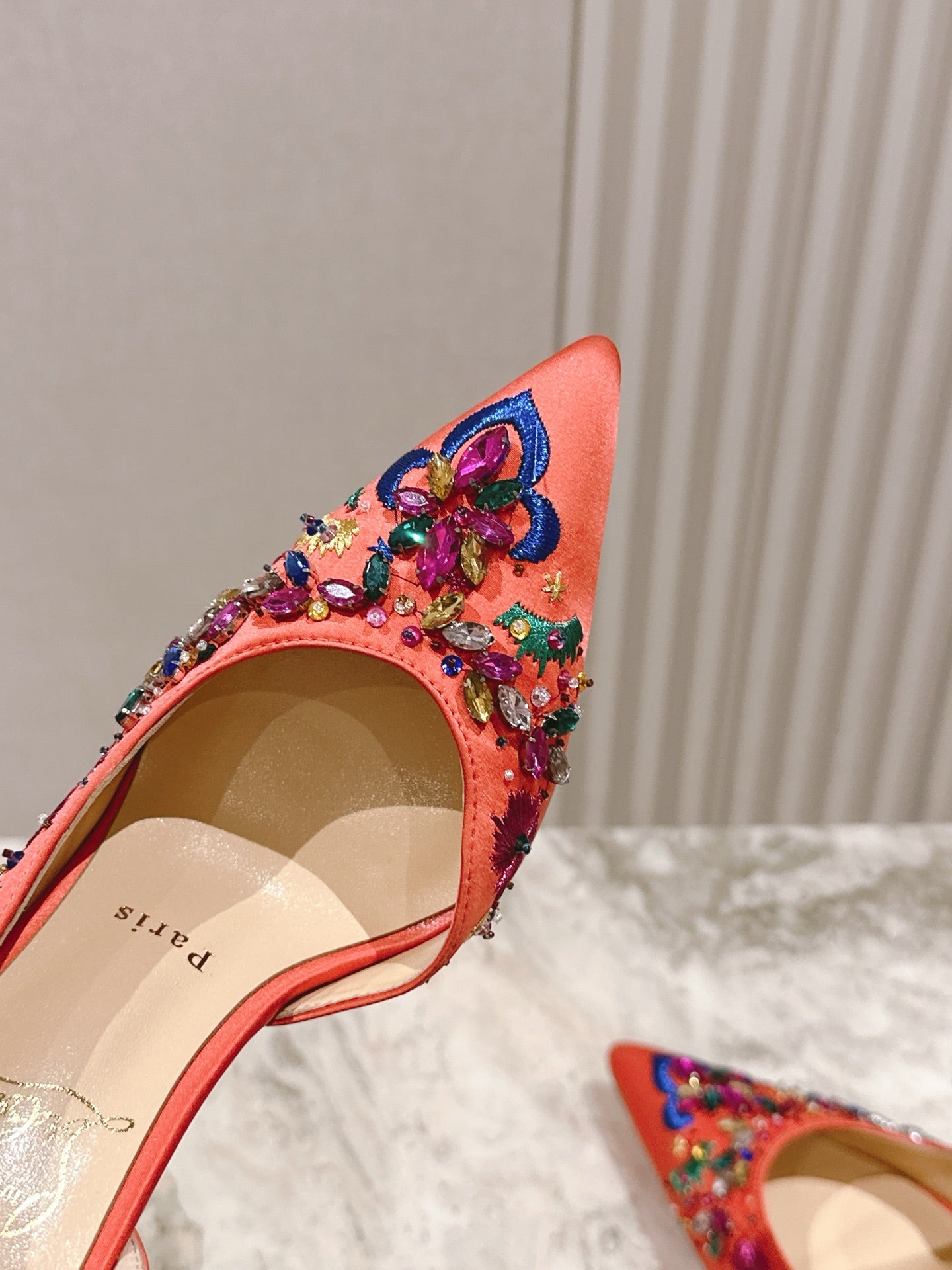 CL 25 Embellished Pumps Red Imported   Special 346314