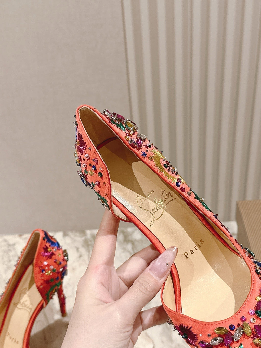 CL 25 Embellished Pumps Red Imported   Special 346314
