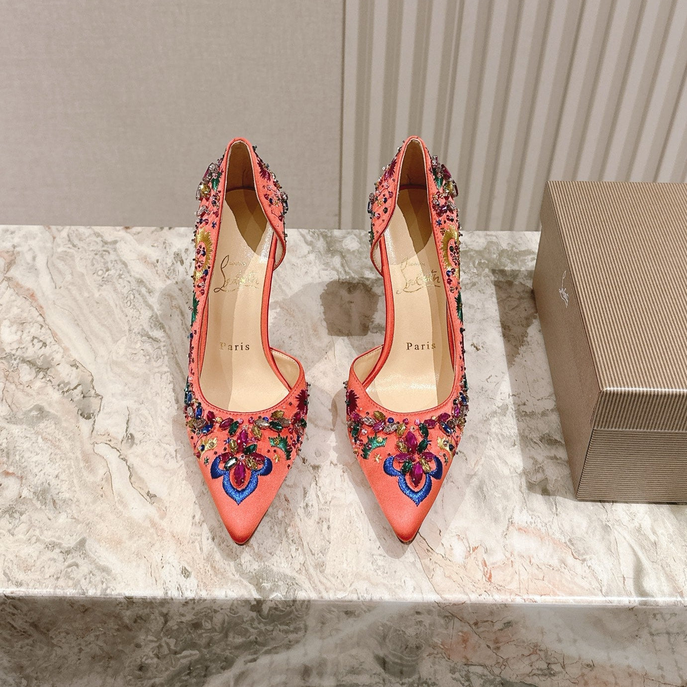 CL 25 Embellished Pumps Red Imported   Special 346314