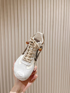 Loewe 2025 Paula's Ibiza Flow Runner Sneaker Ivory Brown Suede Leather 556049