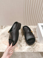 Loewe Foam Pebble Slide Black Rubber 306796