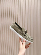 HM 25s Ignacio Loafer Olive Green Suede Rubber 445347