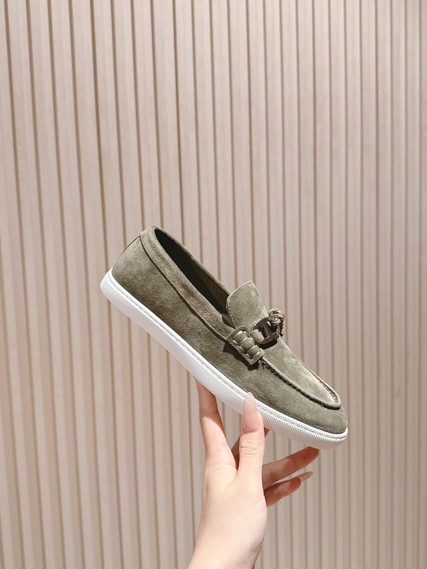 HM 25s Ignacio Loafer Olive Green Suede Rubber 445347