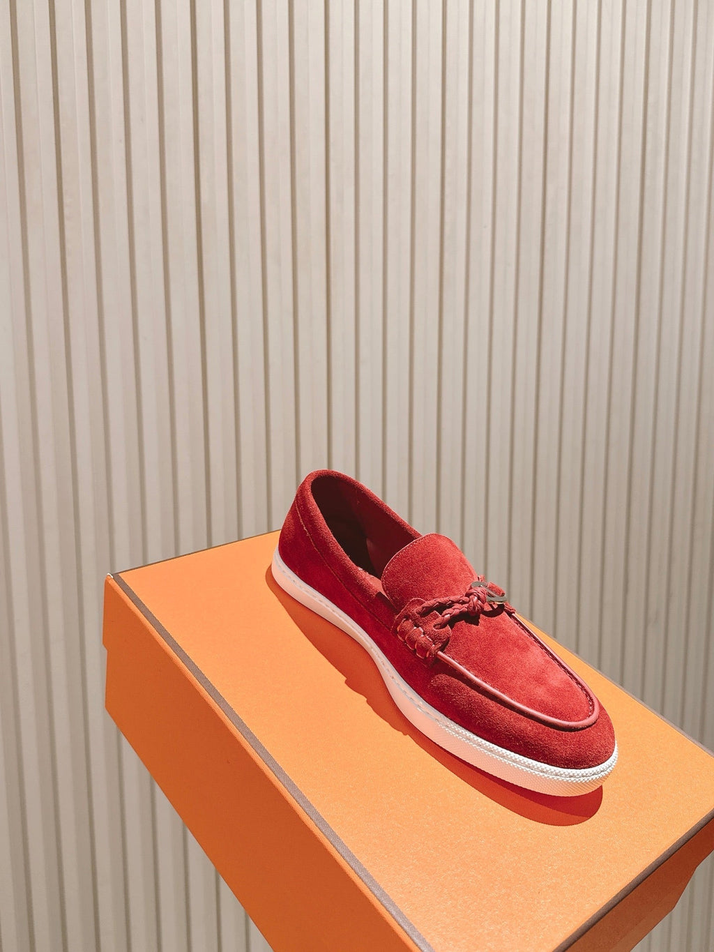 HM 25s Ignacio Loafer Red Suede Rubber 445351