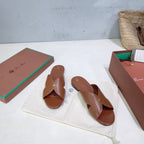 LP Vera Flat Sandal Brown Sheepskin 742544