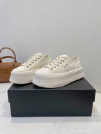 CC Sneaker In White Canvas Fabric 144791