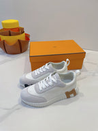 HM Bouncing sneaker White mix Beige Grey Fabric with Suede 212279
