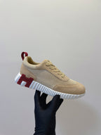 HM Bouncing sneaker Tortilla Brown Fabric with Suede 212282