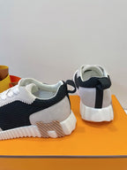 HM Bouncing sneaker Beige Gray mix Black Fabric with Suede 212284