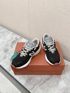 LP x NB 990v6 Sneaker 45mm black suede white calfskin and mesh fabric