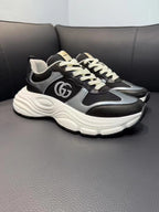 GG Men's Sneaker Black Mesh Suede 751835