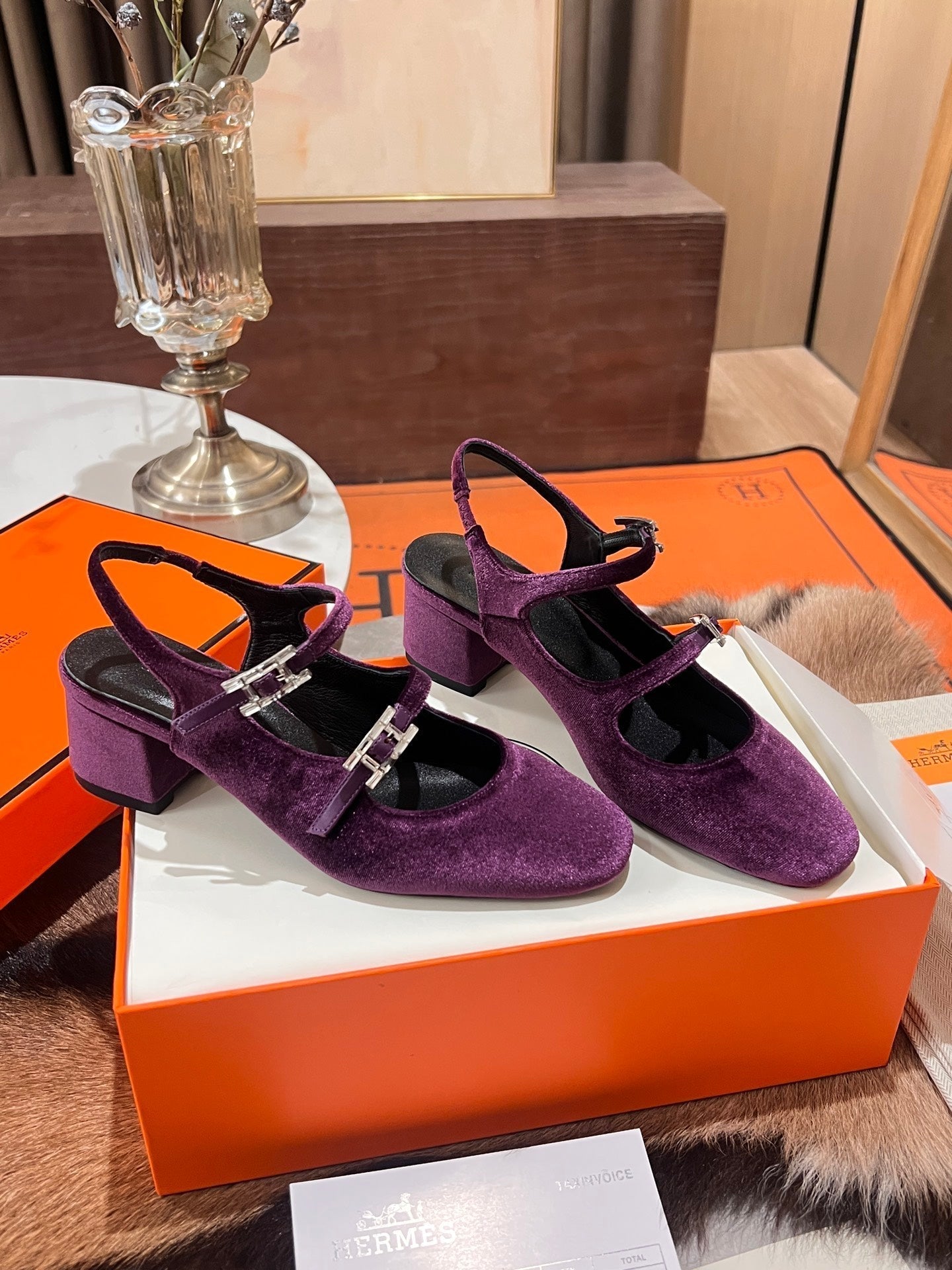 HM Jackie 50 Pump Purple Velvet 680228