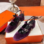 HM Jackie 50 Pump Purple Velvet 680228