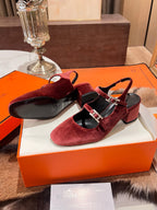 HM Jackie 50 Pump Red Velvet 680230