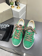 Golden Goose 26s True-Star Sneakers Green Suede 735906