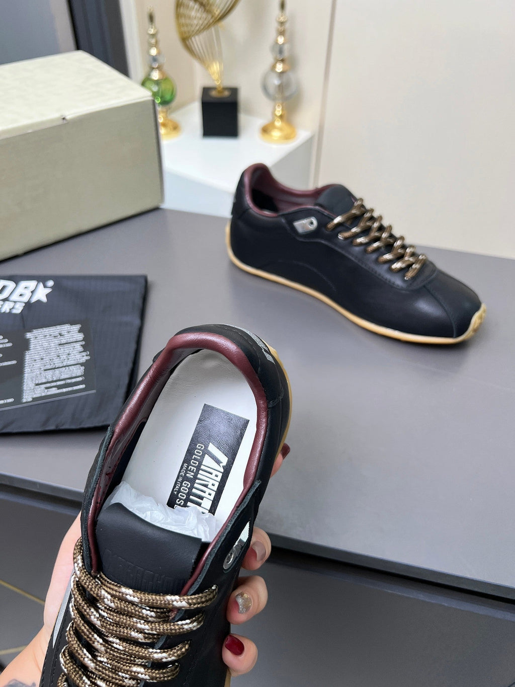Golden Goose 26s Marathon Runner Sneakers Black Leather 735858