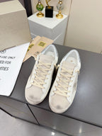 Golden Goose 26s Superstar Sneakers White Sliver Glitter Leather 735892