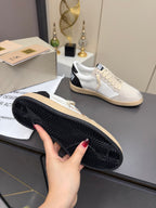 Golden Goose 26s Ball Star Sneakers White Black Glitter Leather 735904