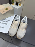 Golden Goose 26s Ball Star Sneakers White Black Glitter Leather 735904