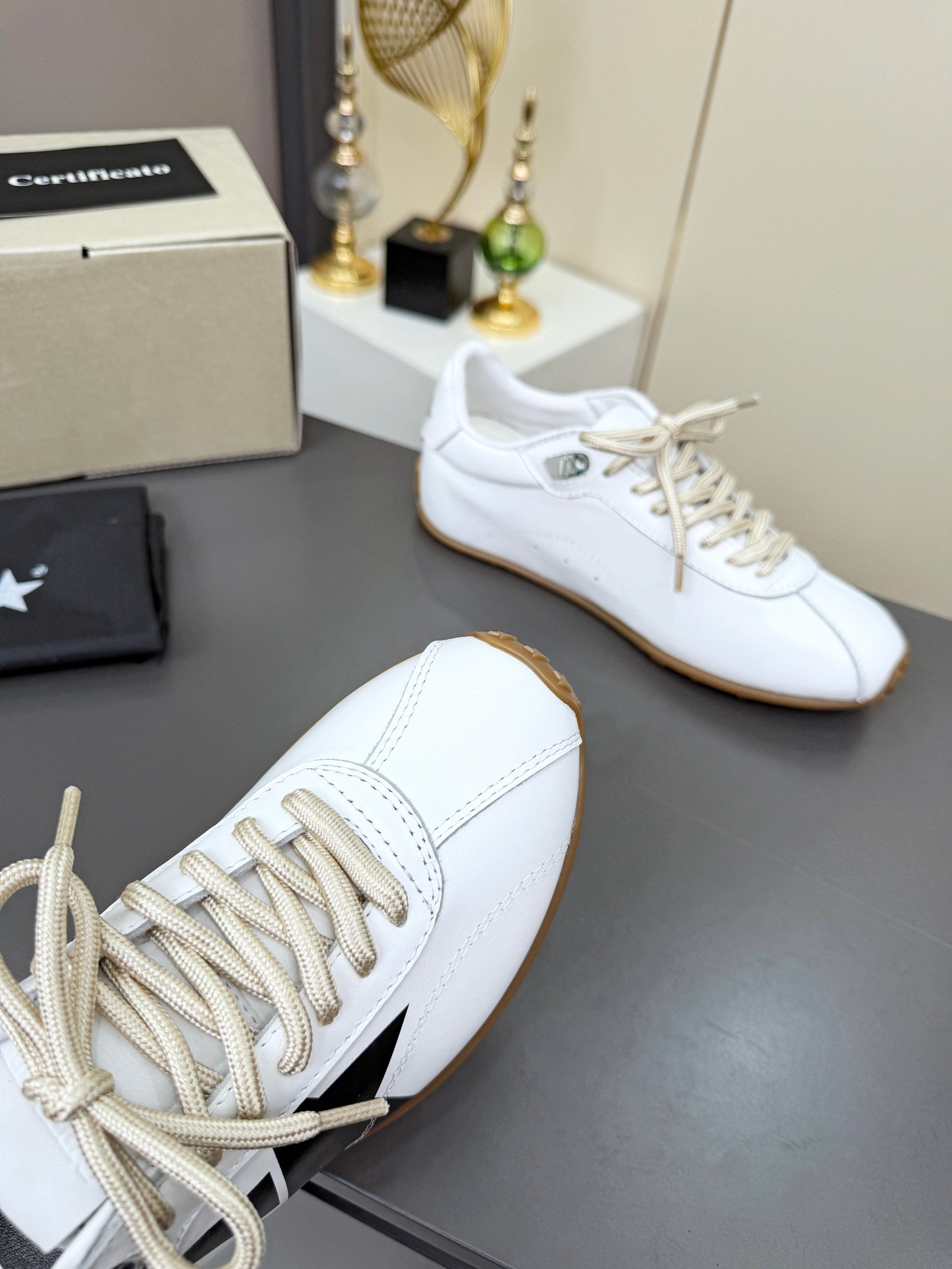 Golden Goose 26s Marathon Runner Sneakers White Leather 735861