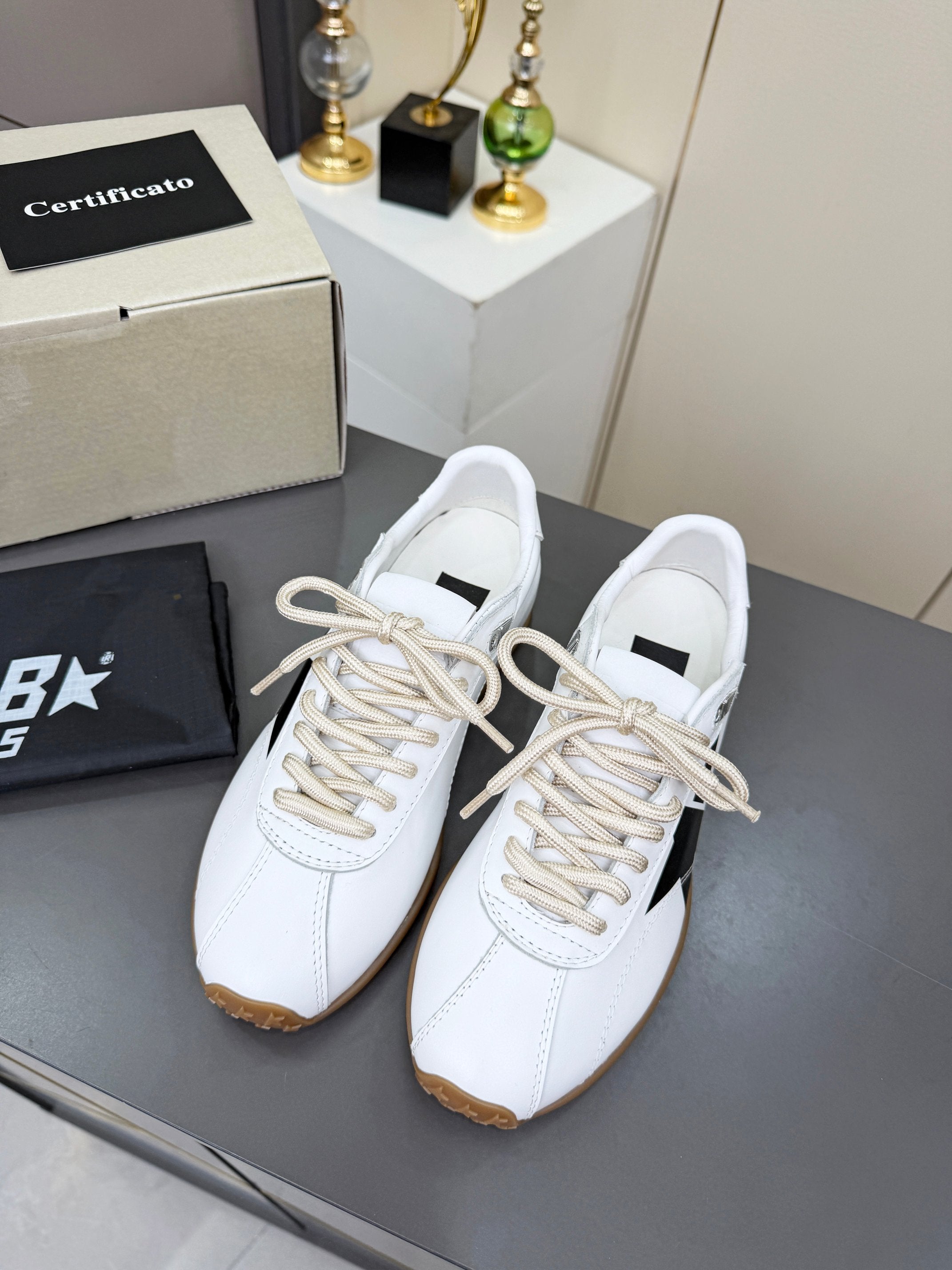Golden Goose 26s Marathon Runner Sneakers White Leather 735861