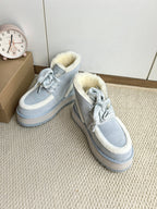UGG Dopamine Snow Boots Light Blue Wool Suede 512875