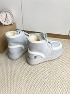 UGG Dopamine Snow Boots Light Blue Wool Suede 512875