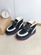 UGG Dopamine Snow Boots Black Wool Suede 512872
