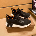 HM Men's Depart Slip-on Sneaker Black Knit Cowhide 709790