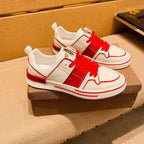 GG Men's Sneaker White Red Cowhide 671710